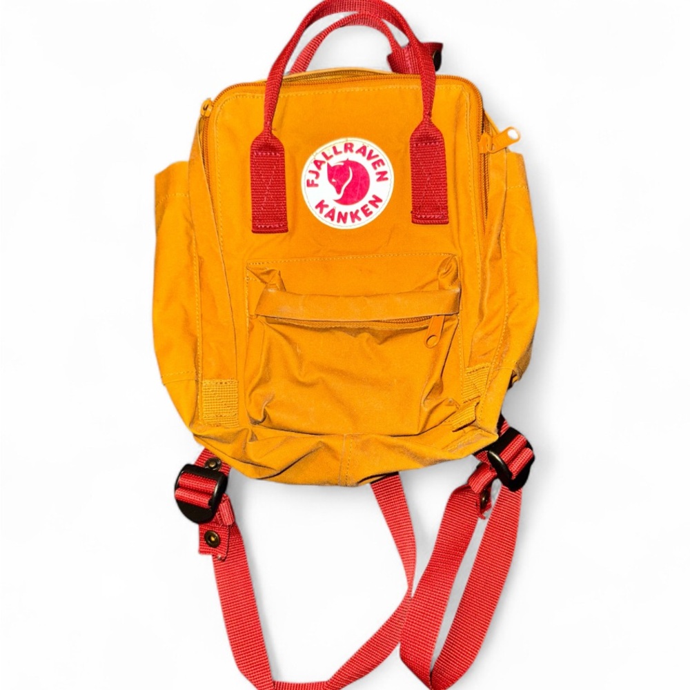 DO NOT BUY - Fjallraven Kanken Backpack in Yellow and Red